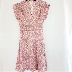 Pink and White Floral monteau summer dress